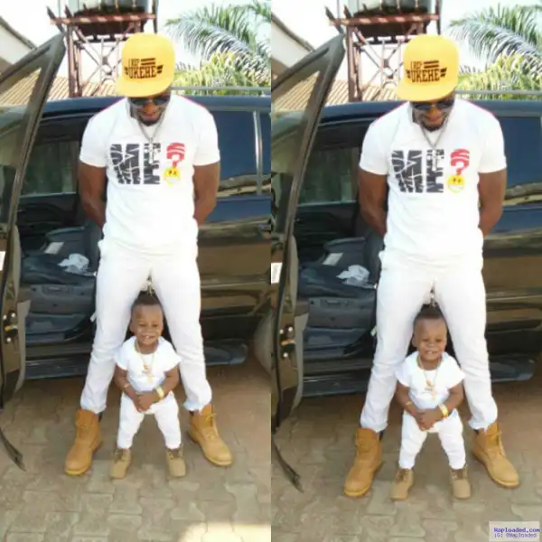 Photo: Actor Jnr Pope And Son Rock Matching Outfit